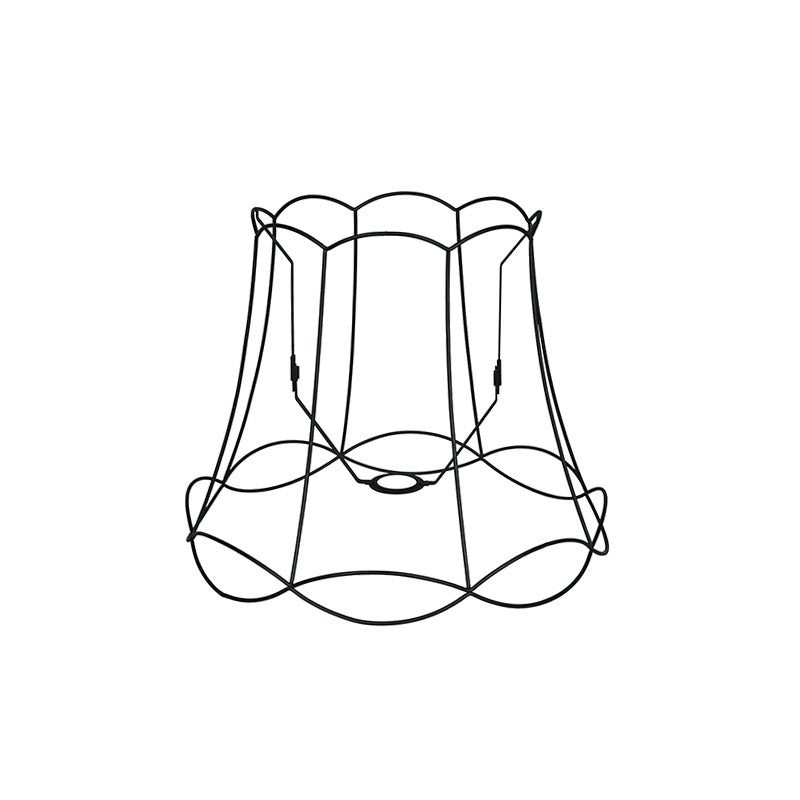 QAZQA Metalen lampenkap zwart 45|36 - Granny Frame