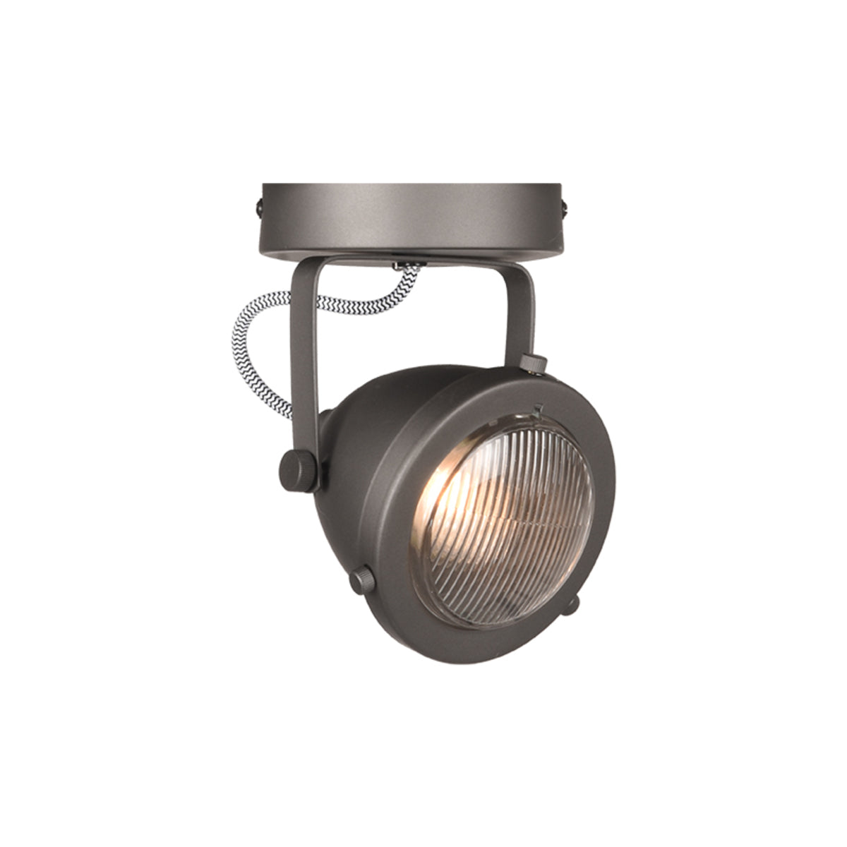 LABEL51 - Led Spot Moto 1-Lichts -  Burned Steel Metaal - Glas