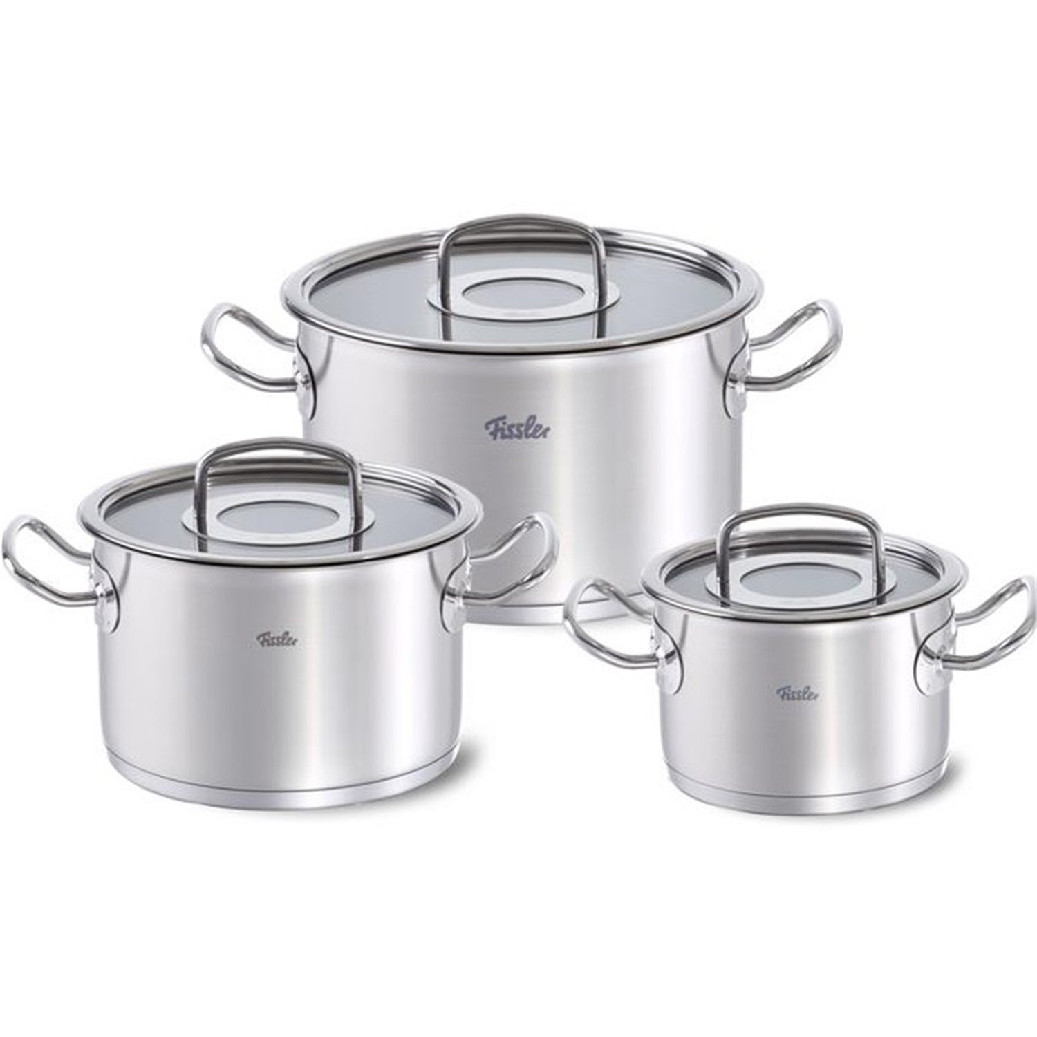 Fissler original profi collection pannenset, 3-delig met glasdeksel