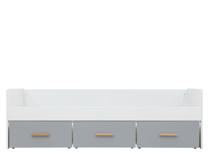 Bopita Emma bedbank 90x200 (excl. bodem) - Wit|Grijs