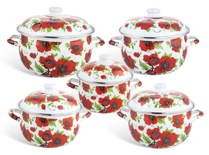 Edenberg Classic Line - 10-delige Luxe Emaille Pannenset