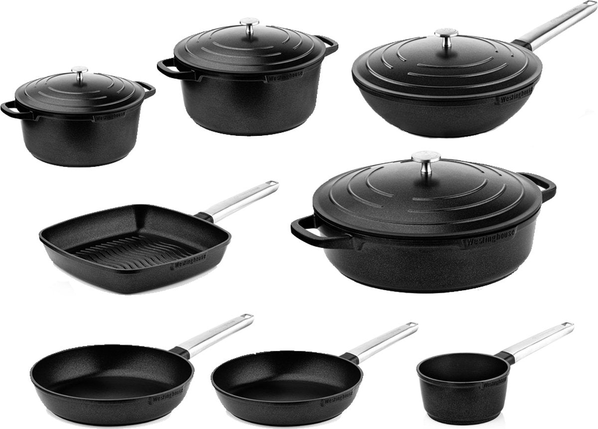 Westinghouse Pannenset – 13-delige complete Performance set – Zwart