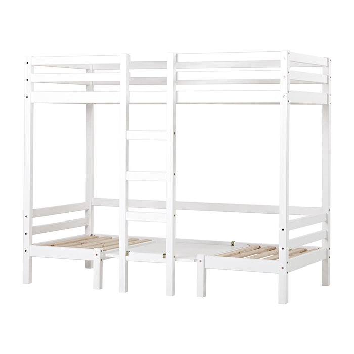 Hioshop BasicJumbo hoogslaper met roze bank, bureau en incl.