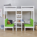 Hioshop BasicJumbo hoogslaper met lime bank, bureau en incl.