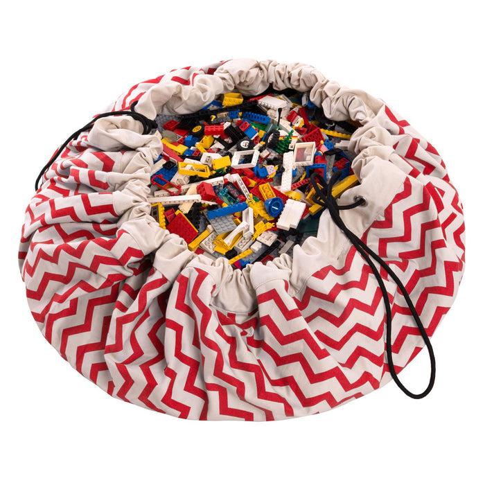 Play & Go Zig zag red toy storage bag