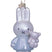 Vondels Ornament glass Nijntje|Miffy baby blue w|bear H11cm w|box