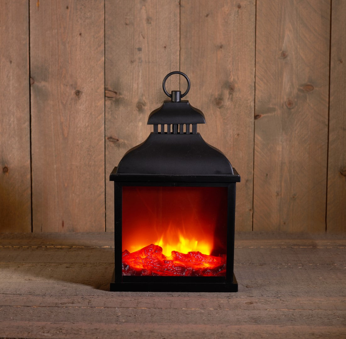 Anna's Collection B.o.t. haard zwart 25x15x42.5cm 3x c b.o. met timer