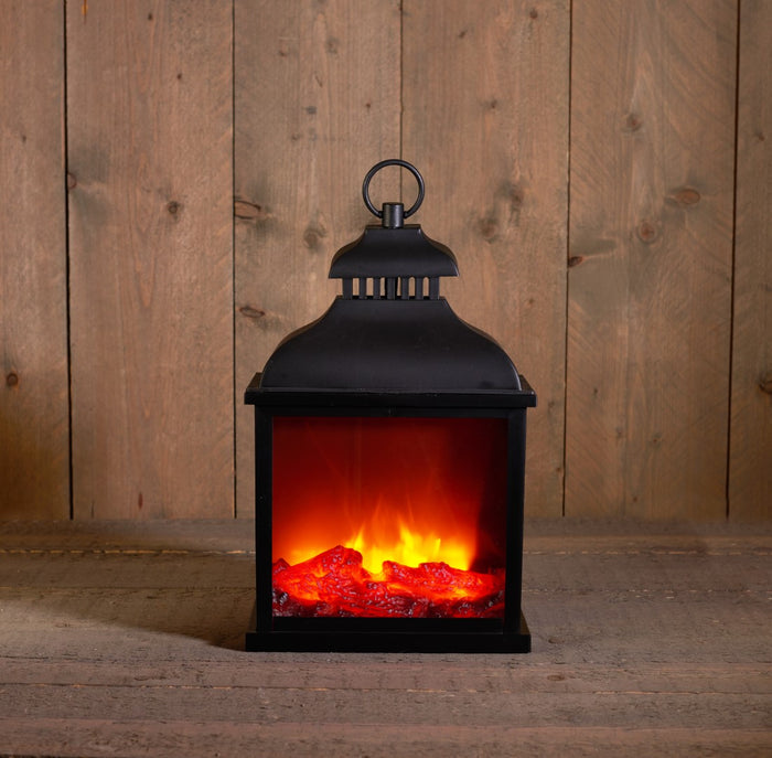 Anna's Collection B.o.t. haard zwart 25x15x42.5cm 3x c b.o. met timer