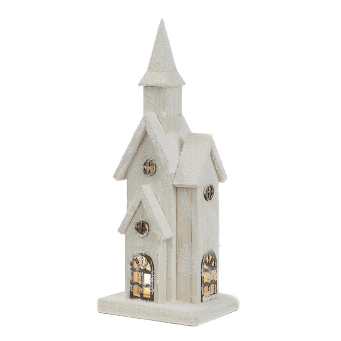 Goodwill Kerst Kerk-Kerk in winter sfeer LED H 41,5 cm