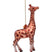 Vondels Ornament glass brown giraffe H13cm#