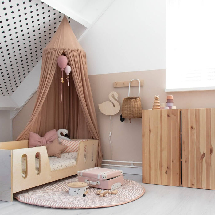 Houten wandlamp kinderkamer | Zwaan - blank