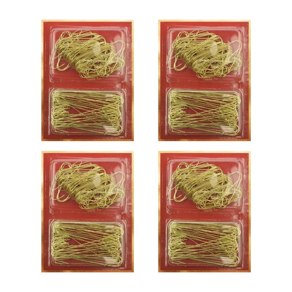 Orange85 Kerstbalhaakjes 6cm en 3cm 4x