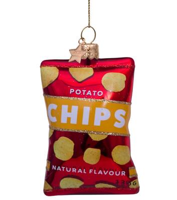 Vondels Ornament glass natural flavour chips H9cm#