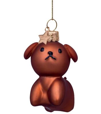 Vondels Ornament glass Nijntje|Miffy dog Snuf H6cm w|box#