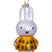 Vondels Ornament glass Miffy yellow dress tulips H11cm w|box