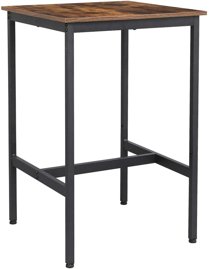 Bartafel, Hoge Keukentafel, Industriële Stijl, Vintage Bruin|Zwart