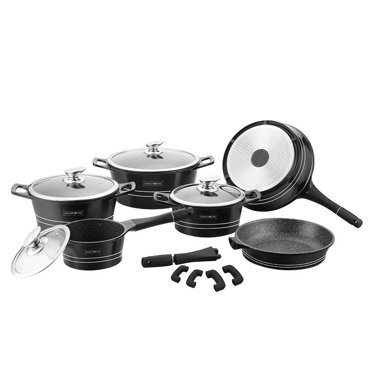 Royalty Line RL-ES1014M Kookpannenset - 6 delig - Black