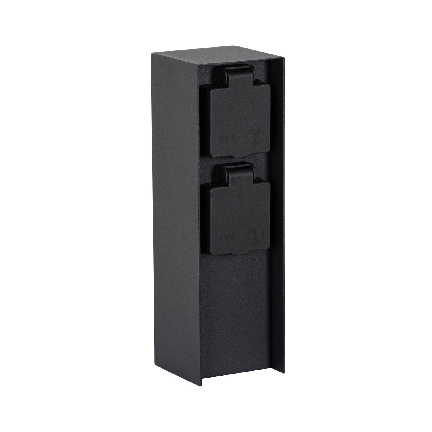 KS Verlichting Tuinstopcontact Charge 2 zwart dubbel buitenstopcontact