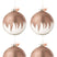 J-Line Kerstballen Glitter Roze Large Set van 4