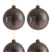J-Line Kerstballen Antiek Bruin L Set van 4