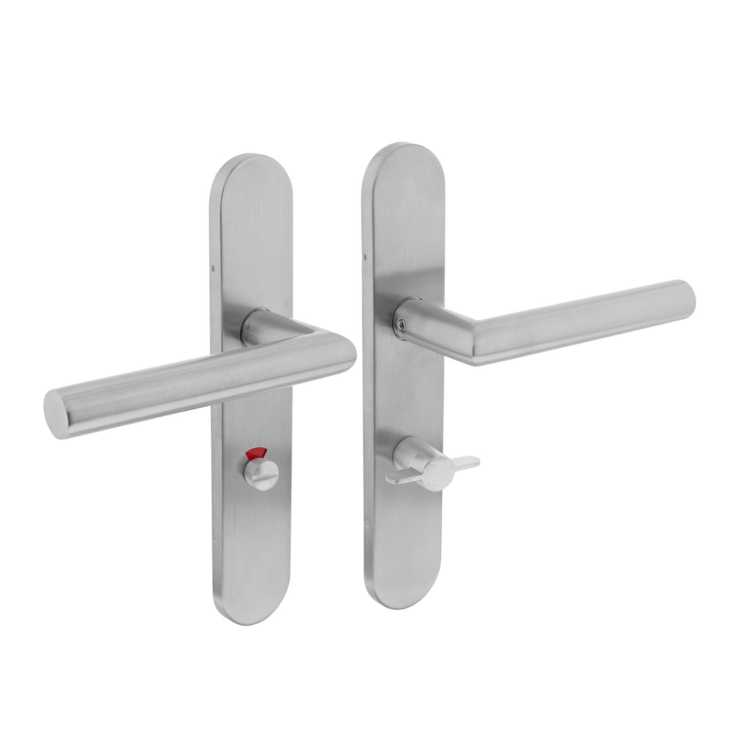 Intersteel Deurkruk Hoek 90° op schild toilet-|badkamersluiting 63 mm