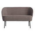 BePureHome Vogue 2-Zits Bankje - Velvet - Nougat - 68x110x65