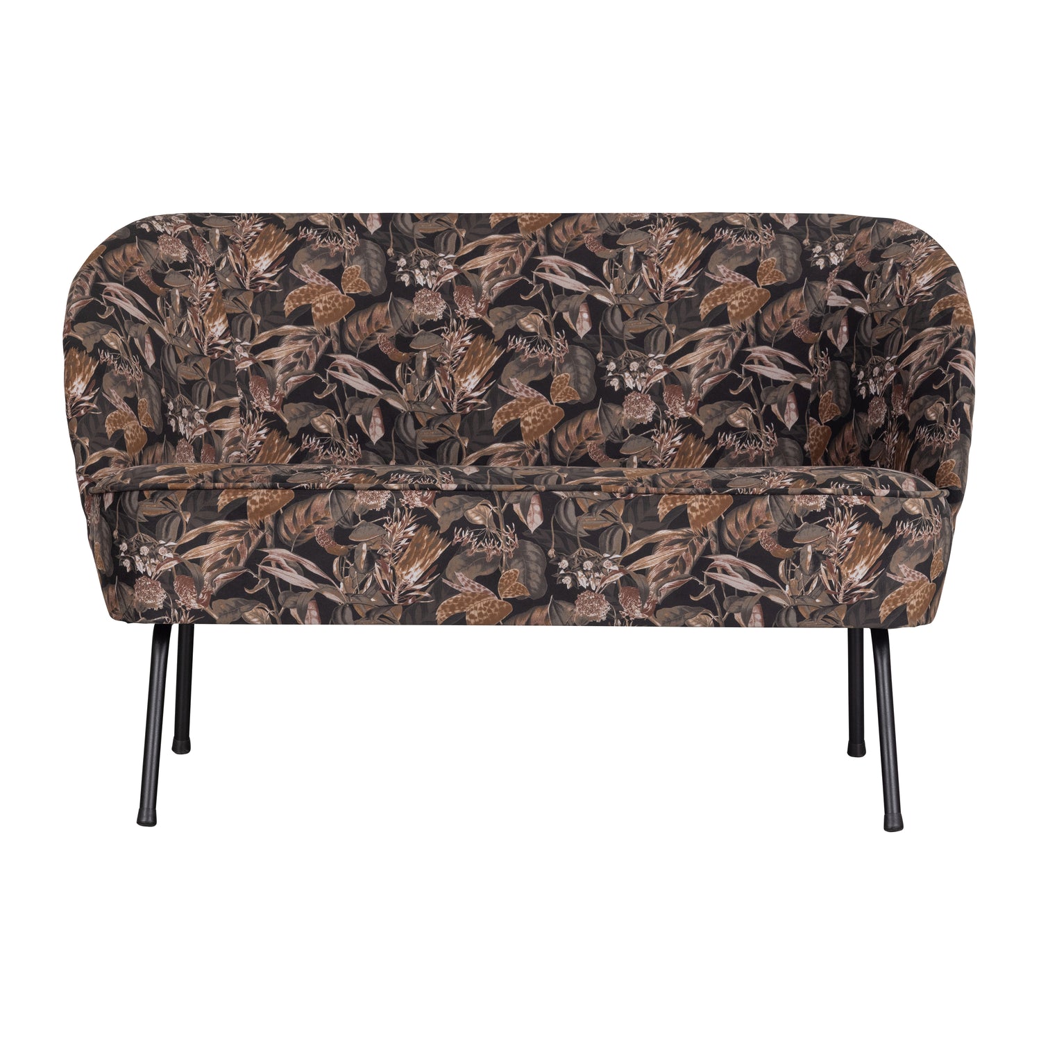 BePureHome Vogue 2-Zits Bankje - Velvet - Zwart - 68x110x65