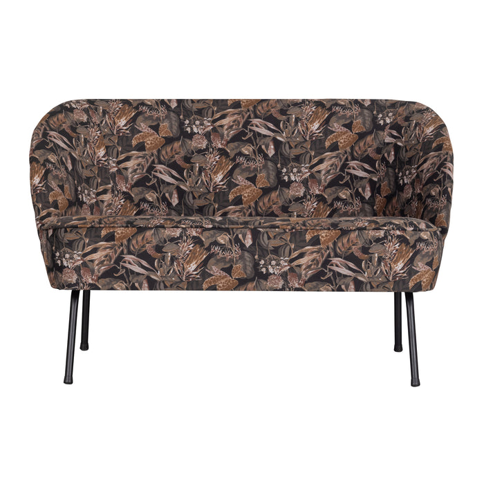 BePureHome Vogue 2-Zits Bankje - Velvet - Zwart - 68x110x65