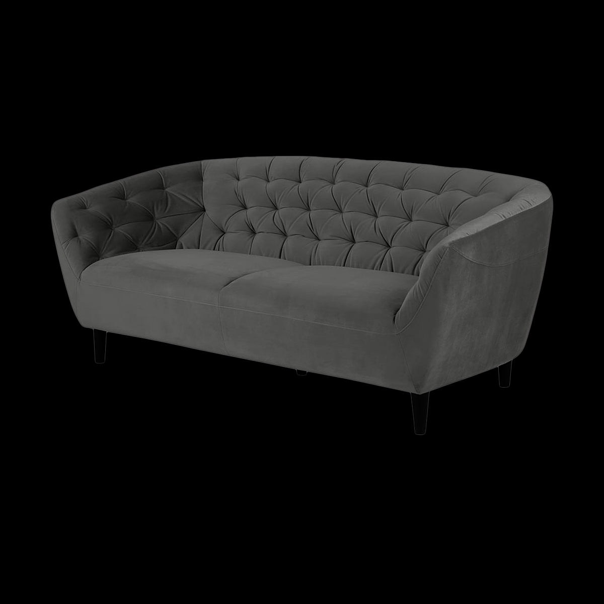 Lisomme Kaat 3 zits bank donkergrijs