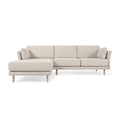 Kave Home - Gilma beige 3-zitsbank met links|rechts chaise longue met