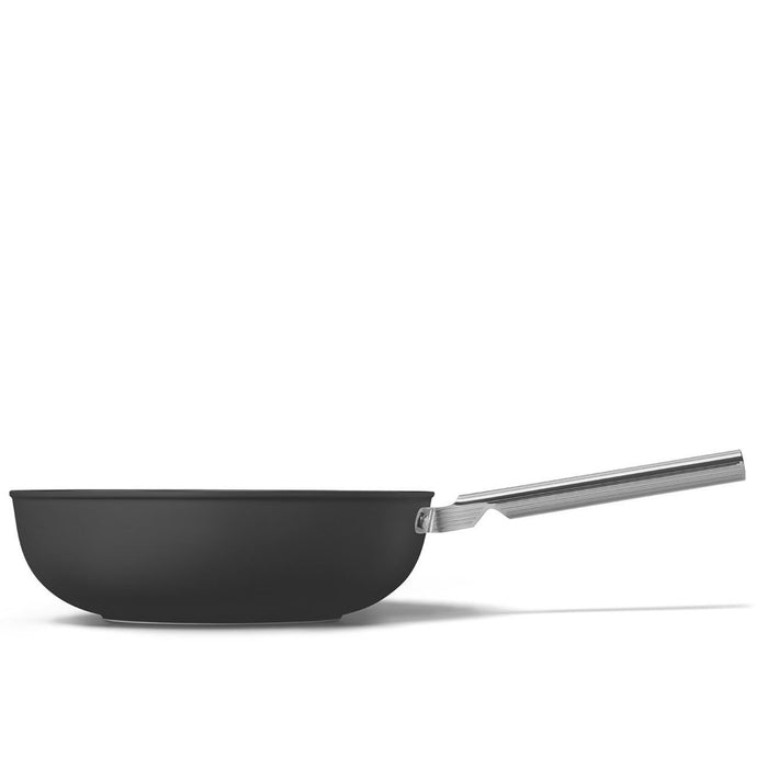 SMEG wok 30cm - Anti aanbak - Vaatwasbestendig - Zwart mat