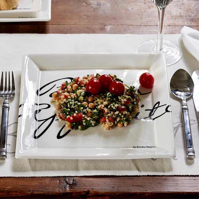 Riviera Maison Buon Appetito Square Plate 26x26