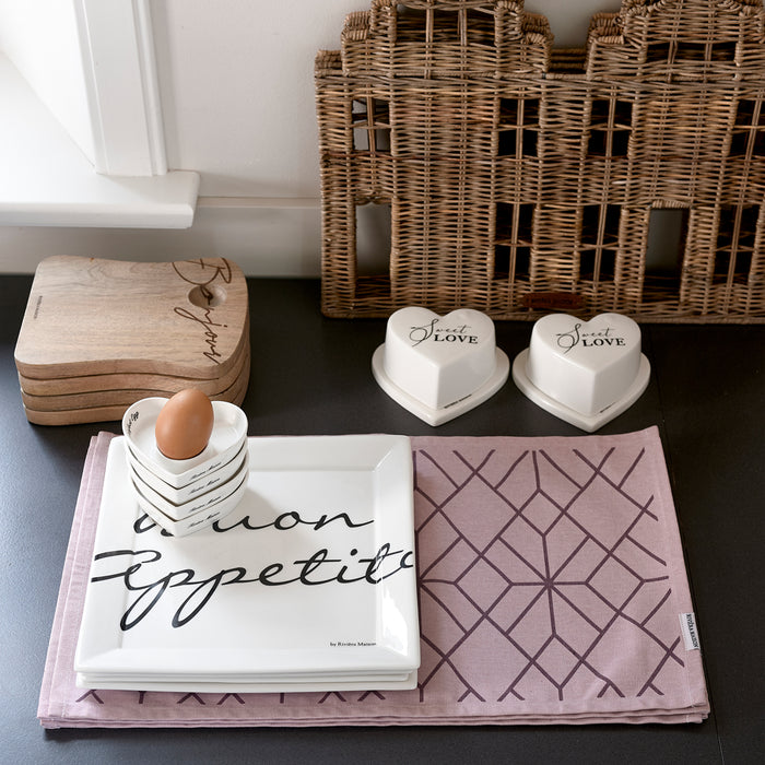 Riviera Maison Buon Appetito Square Plate 26x26