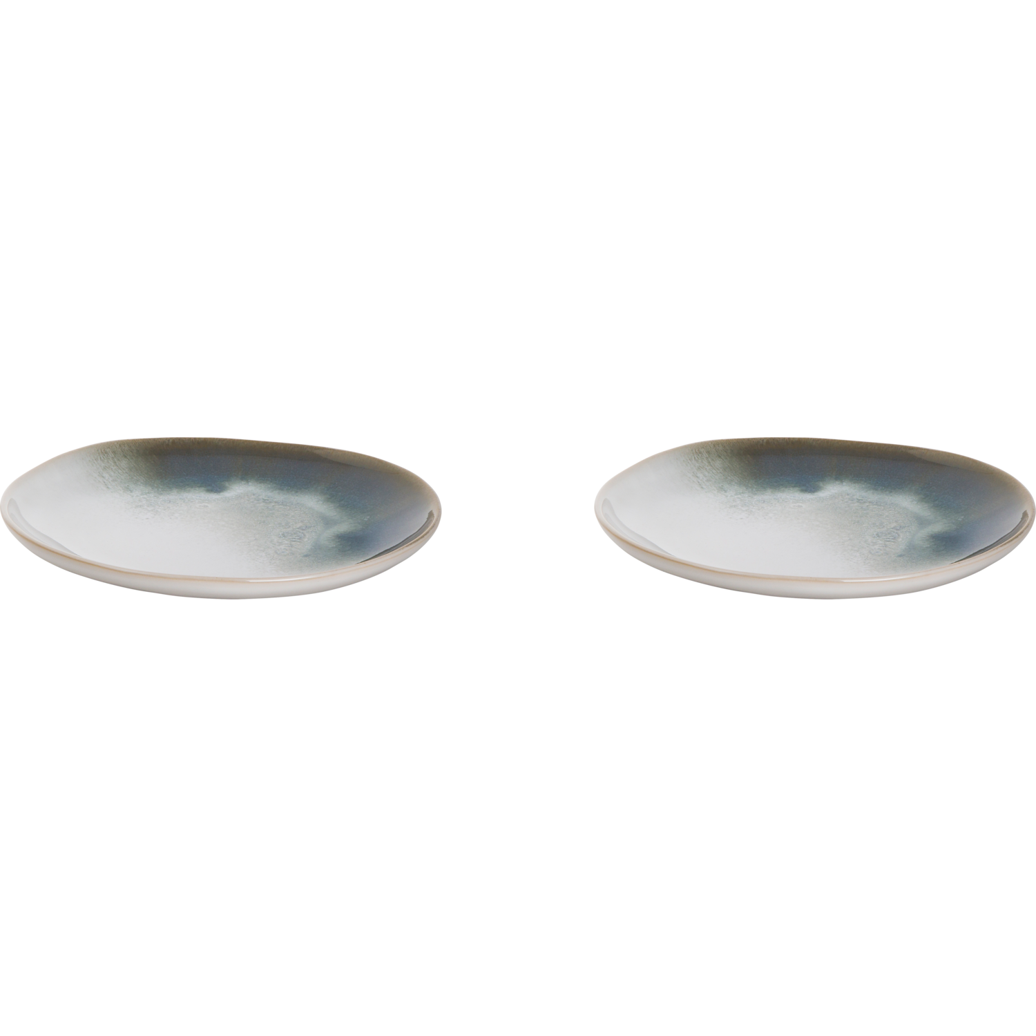Palmer Bord Nordic 22 cm Groen Wit Stoneware 2 stuks
