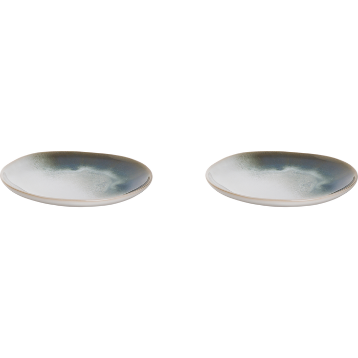 Palmer Bord Nordic 22 cm Groen Wit Stoneware 2 stuks