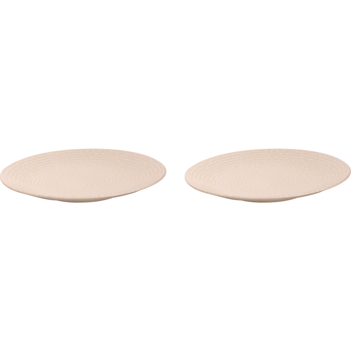 Palmer Bord coupe Ripple 27 cm Offwhite Stoneware 2 stuks
