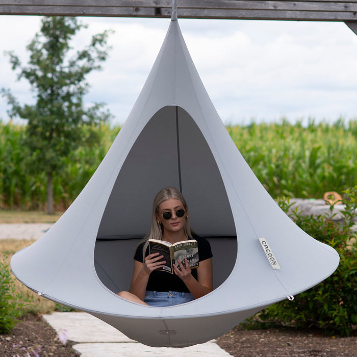 Cacoon Double Hangstoel - Grijs