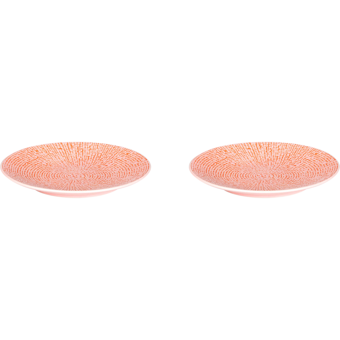 Palmer Bord coupe Cubical 16 cm Roze Stoneware 2 stuks