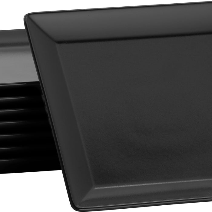 Lite-Body Hermes Gebaksbordjes - Set van 8 stuks - Ø16 cm - Zwart Mat