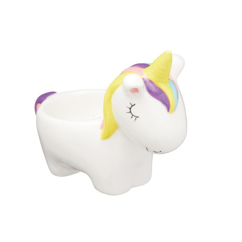 KitchenCraft - Set van 2 - Eierdopje Eenhoorn - H 8cm - KitchenCraft
