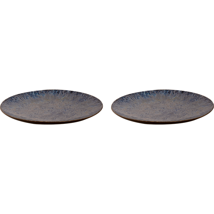 Palmer Bord Lester 27 cm Blauw Zwart Stoneware 2 stuks