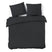 Dindi Home - Dekbedovertrek Plain Beauty - 260x220 - Zwart