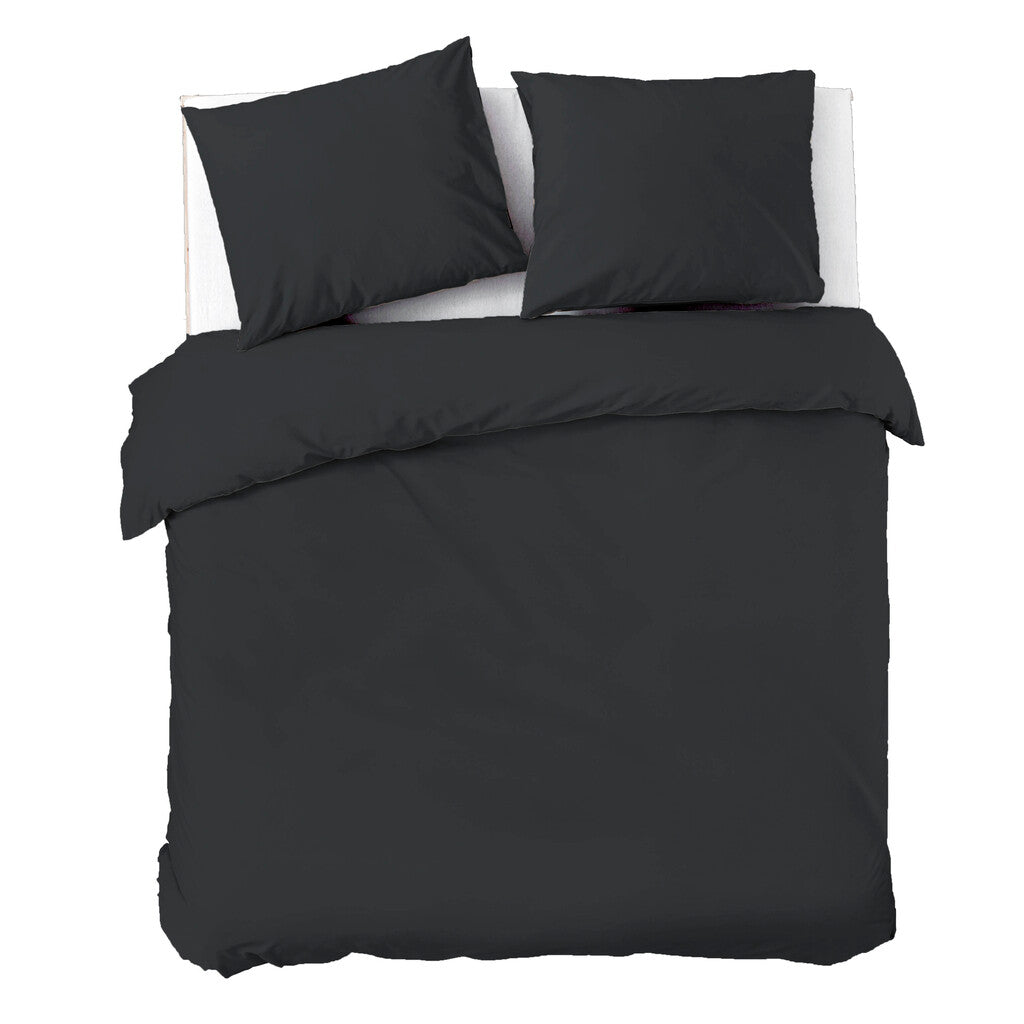 Dindi Home - Dekbedovertrek Plain Beauty - 260x220 - Zwart