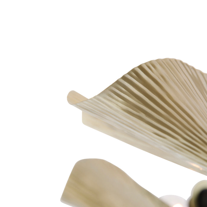 QAZQA Oosterse plafondlamp messing met zwart 3-lichts - Louka