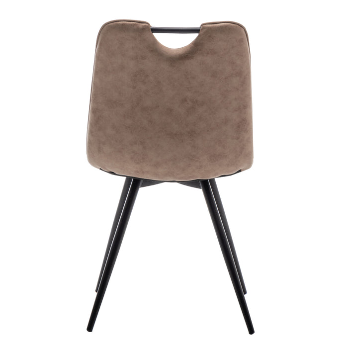 Furnihaus Eetkamerstoel Leon Microvezel Taupe Set van 2