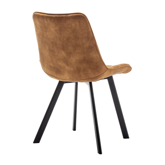 Furnihaus Eetkamerstoel Felix Velvet Geel Set van 2