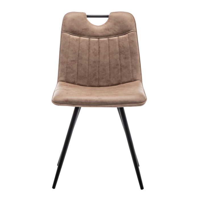 Furnihaus Eetkamerstoel Leon Microvezel Taupe Set van 4