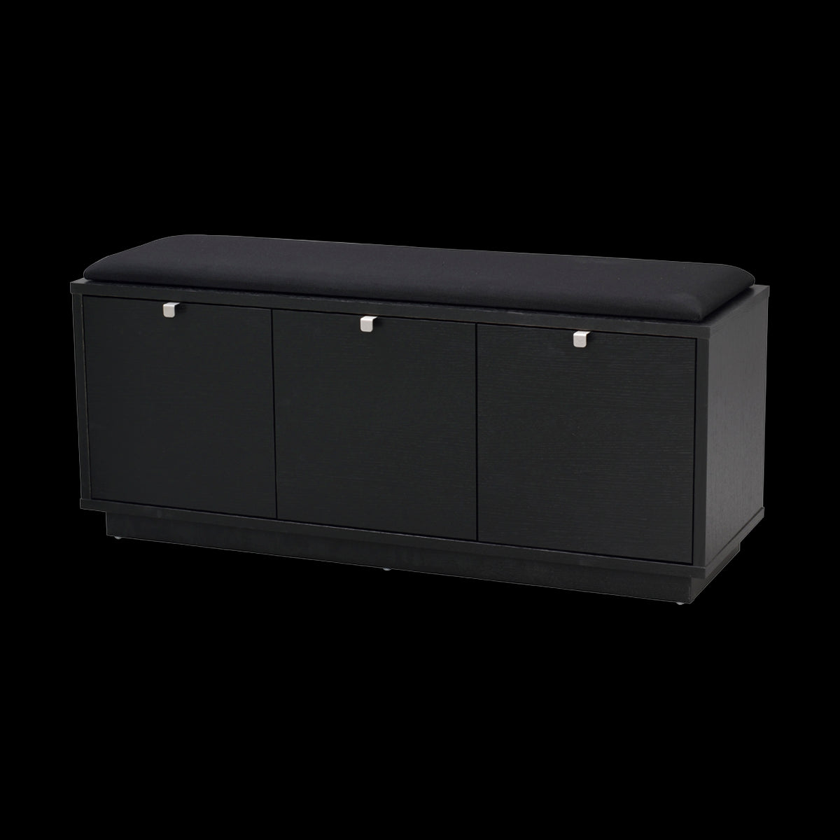 Rowico Home Confetti houten bank zwart met zwart zitkussen - 106 x 45