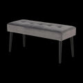 Lisomme Danique velvet bankje donkergrijs - 95 x 38 cm