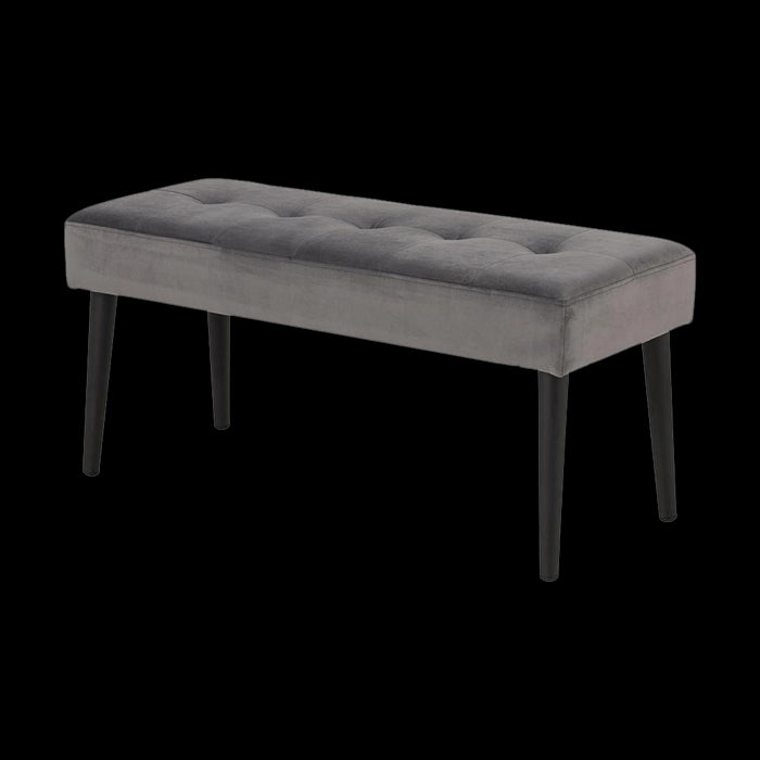 Lisomme Danique velvet bankje donkergrijs - 95 x 38 cm
